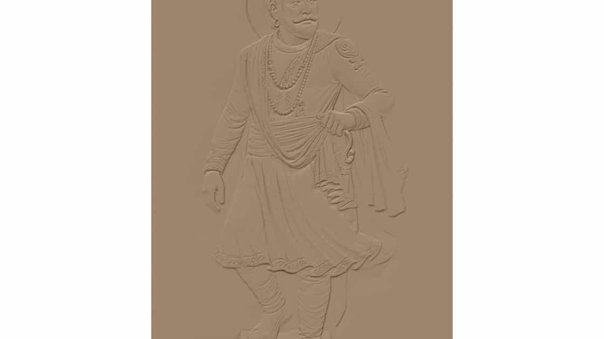 Chhatrapati Shivaji Maharaj Wall panel Design STL File Free Download A001627