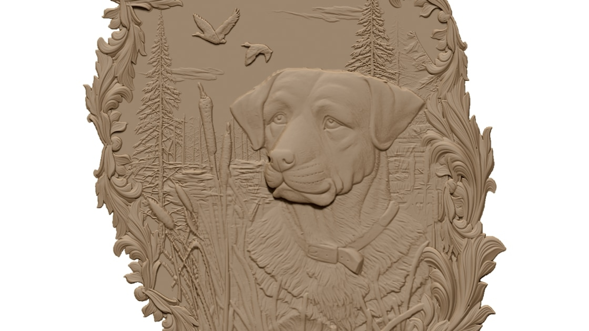 Dog Art 3D Model STL File Free Download A001580