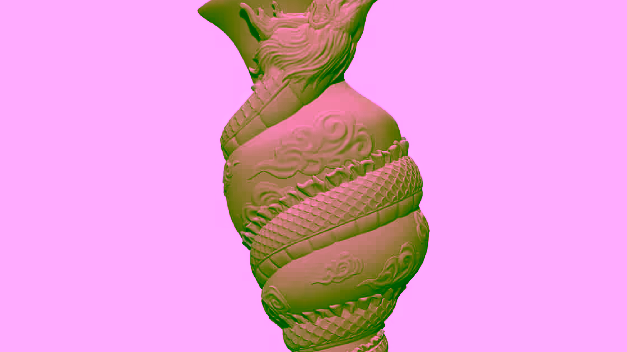 Dragon Vase Planter Pot 3D Model STL File Free Download A001606