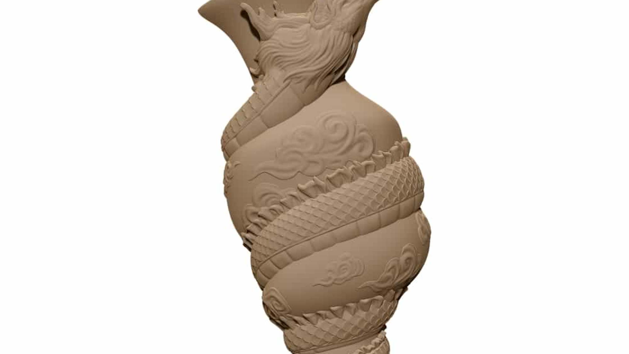 Dragon Vase Planter Pot 3D Model STL File Free Download A001606