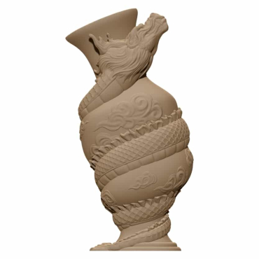 Dragon Vase Planter Pot 3D Model STL File Free Download A001606