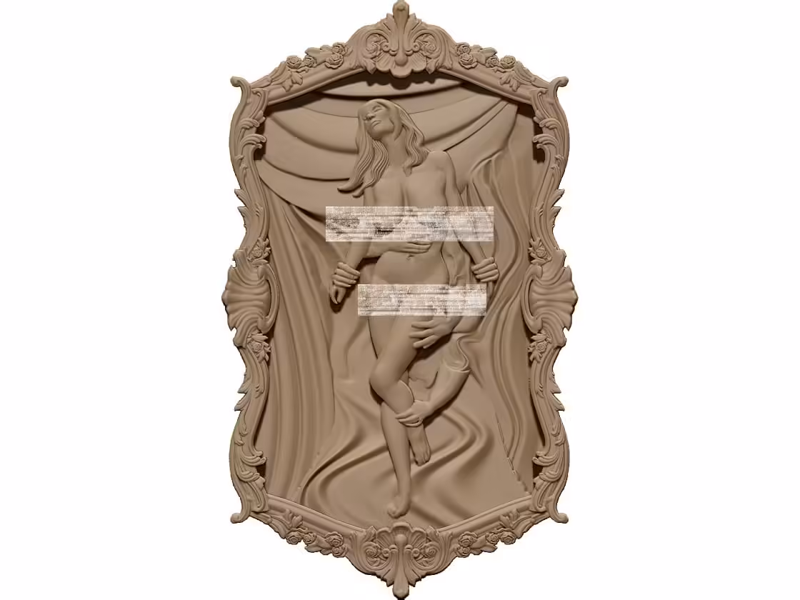 ManCave Capitative Sexy Girl 3D Model STL File Free Download A001604