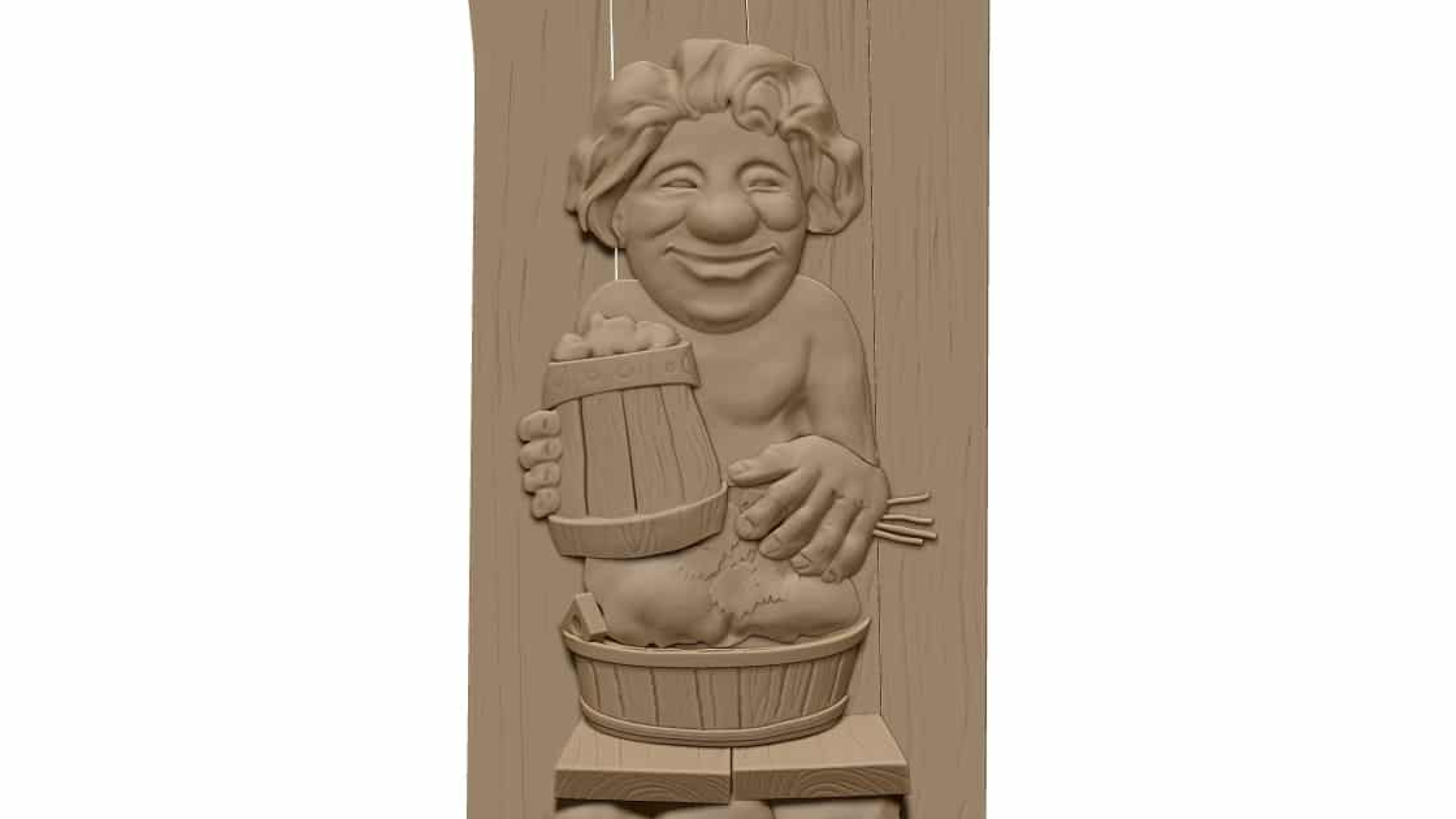 Sauna Grog Mug Bathing Fun 3D Model STL File Free Download A001599