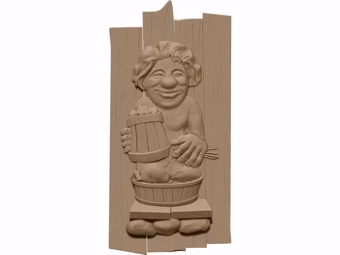 Sauna Grog Mug Bathing Fun 3D Model STL File Free Download A001599