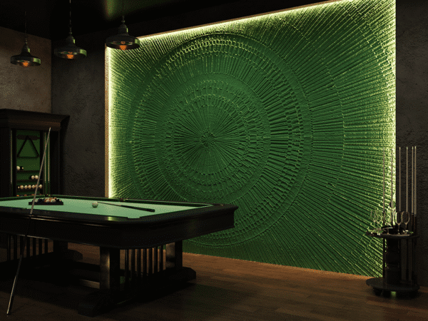 3D Circular Mandala Wall Panel STL File for CNC Router | Radial Texture Relief Design