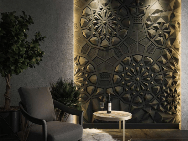 Islamic Geometric 3D Wall Panel STL File for CNC Router | Premium Relief Pattern