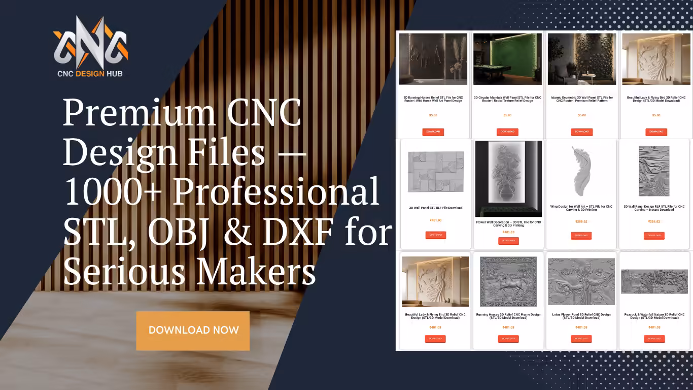 Premium CNC Design Files — 1000+ Professional STL, OBJ & DXF for Serious Makers