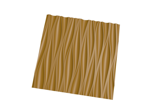3D Bamboo Twist Texture Panel STL File for CNC Router | Modern Vertical Wave Wall Design