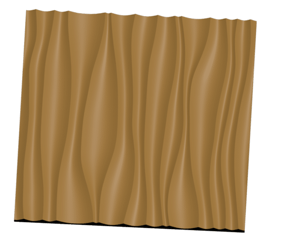 Drapery Soft Fold Wall Panel – 3D CNC Wave Relief Design (OBJ File)