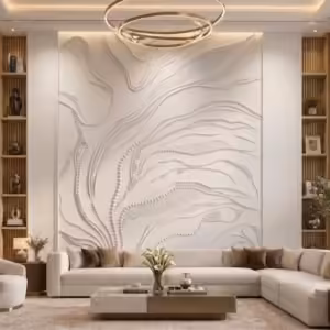 Organic Flow 3D Wall Panel STL File CNC Design Hub
