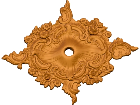 Beautiful Ornate Ceiling Rose STL File - CNC Carving Design