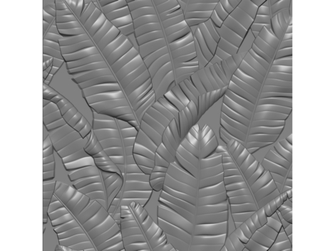 Tropical Banana Leaf 3D Wall Panel STL File