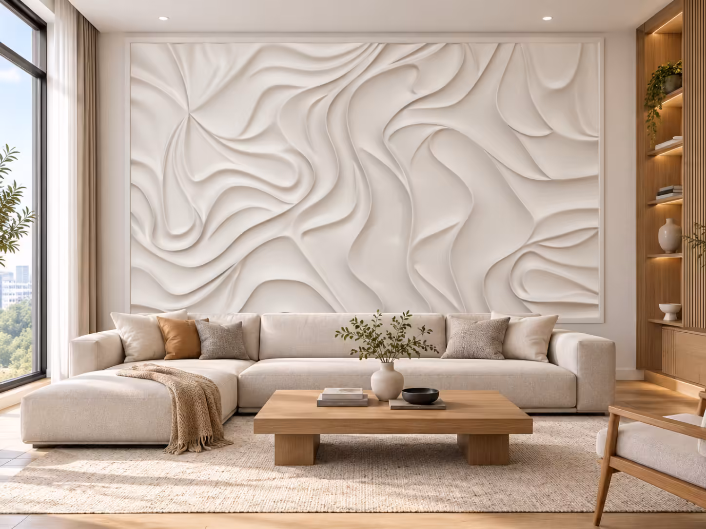 Abstract Flow 3D Wall Panel Design STL File for CNC Router Carving